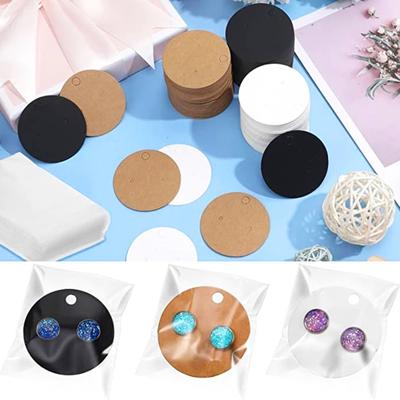 100Pcs/Set Decorative Solid Color Practical Indeformable Jewelry Display Packaging Cardboards Ear Studs Cards
