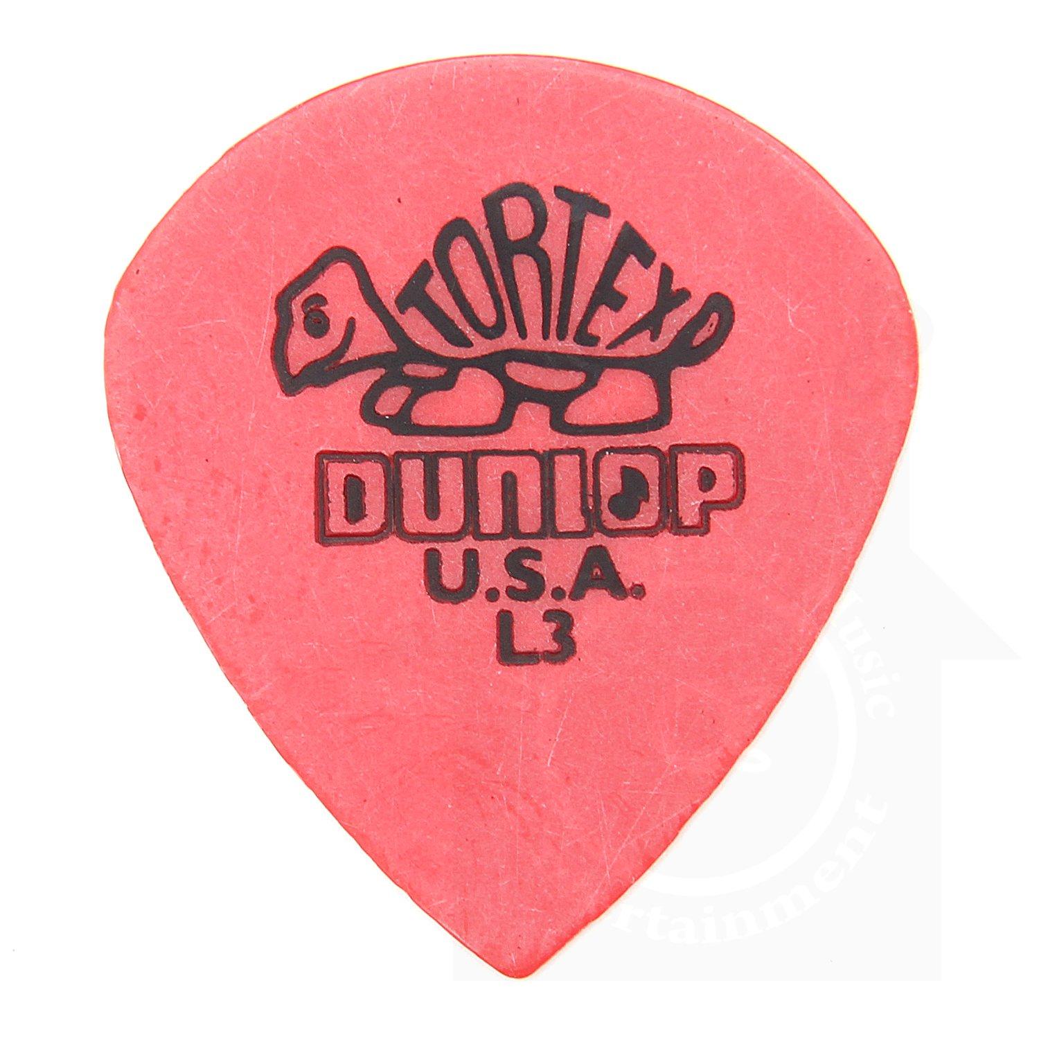 

Jim Dunlop Tortex Jazz III Picks (Set of 12) with L3 Tortex Jazz III Picks and Musent Custom Players Picks 472RL3-RED-12P