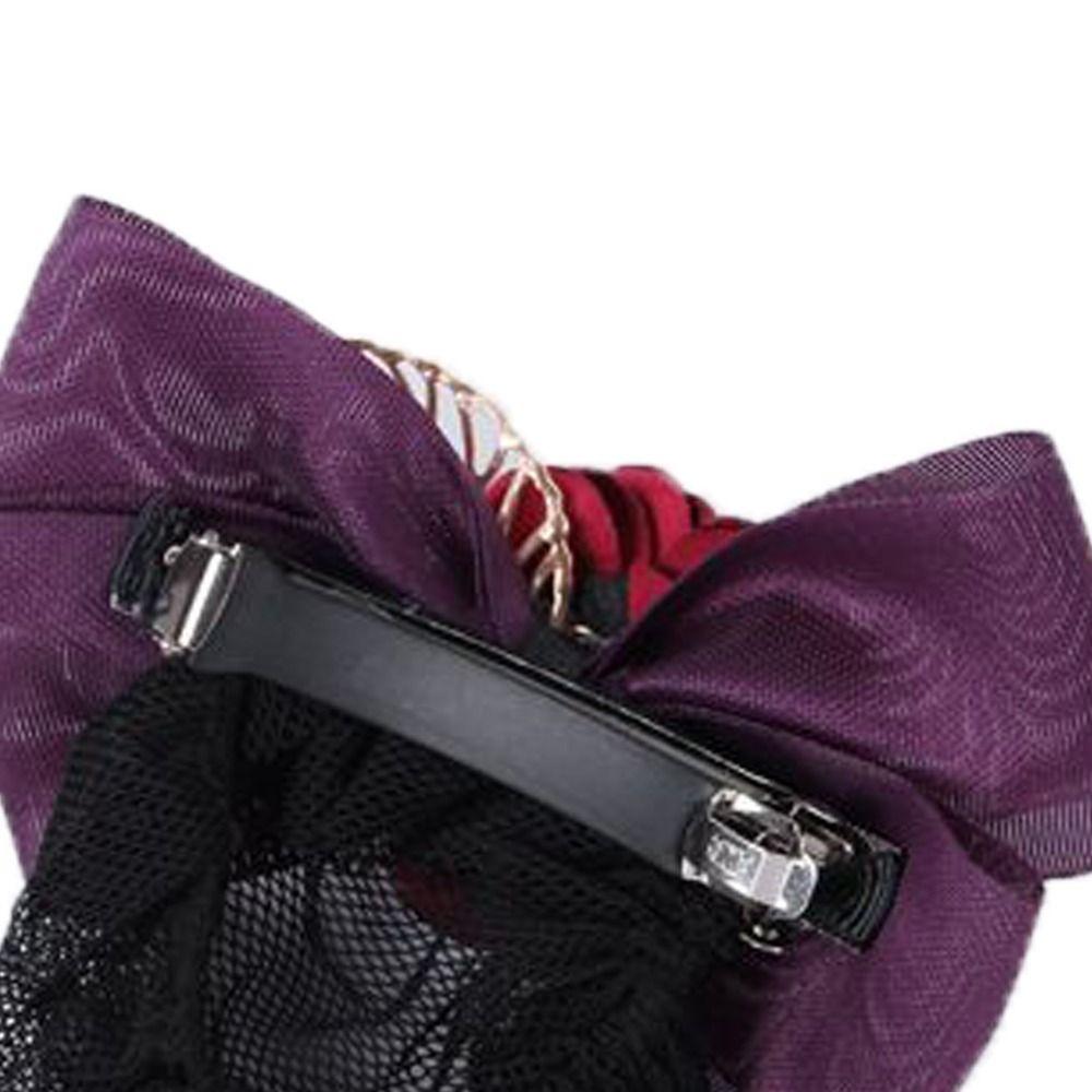 Hair Bun Cover Big Bow Korean Bun Snood Ponytail Clip Hairgrips Cover Net Women Spring Clips