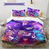 Deltarune Soul Quest Bedding Quilt Set Quilt Cover Pillowcase Home Decoration Birthday Gift (1 * Duvet Cover + 2 * Pillowcase, Without Core)