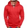 Felpa con cappuccio da uomo in velluto a coste con zip e manica lunga a spalle basse, felpa con cappuccio casual per l'uso quotidiano
