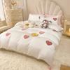 Ins Love Heart Bedding Set Princess Duvet Cover Sheets With Bedspread Single Twin Full Queen Double Size Bedroom Decor For Home