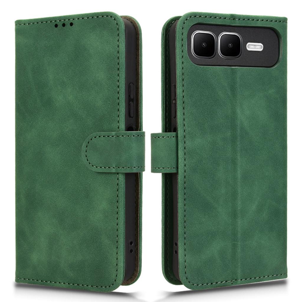 For Infinix Smart 10 Plus Leather Case Skin Feel Anti Drop Wallet Flip Phone Cover