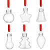 50ml Capacity Christmas Tree Ornaments Fillable Clear Plastic Ornaments  Xmas Decor