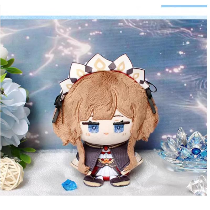 10cm Game Impact Plush Varka Durin Flins Sandrone Columbina Lauma Nefer Skirk Cute Cartoon Dolls Bag Pendant Keychain Gift