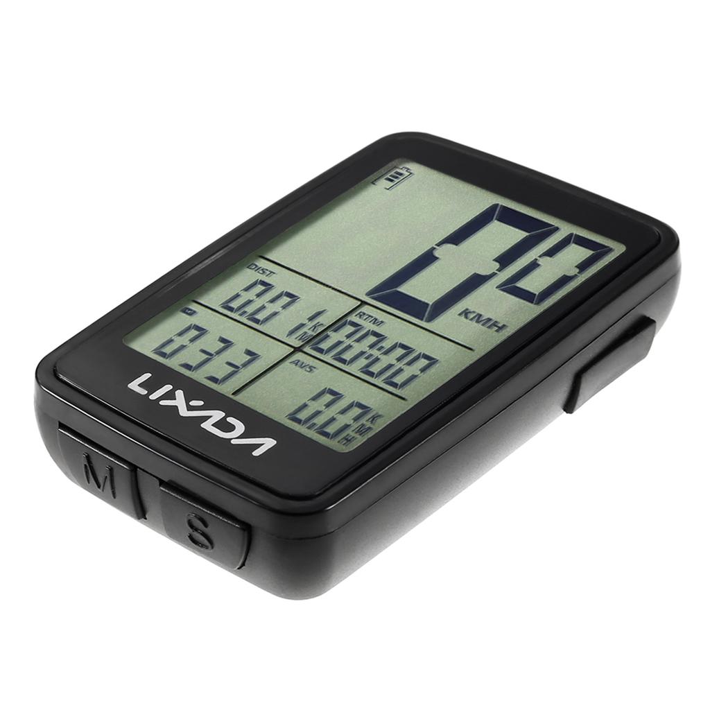 Lixada USB Ricaricabile Wireless Computer da Bicicletta Ciclocomputer Tachimetro Contachilometri con Supporto per Montaggio Computer