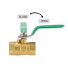 1 Pack Ball Valve 25mm Hose Hooks Brass Tone/green/silver Tone