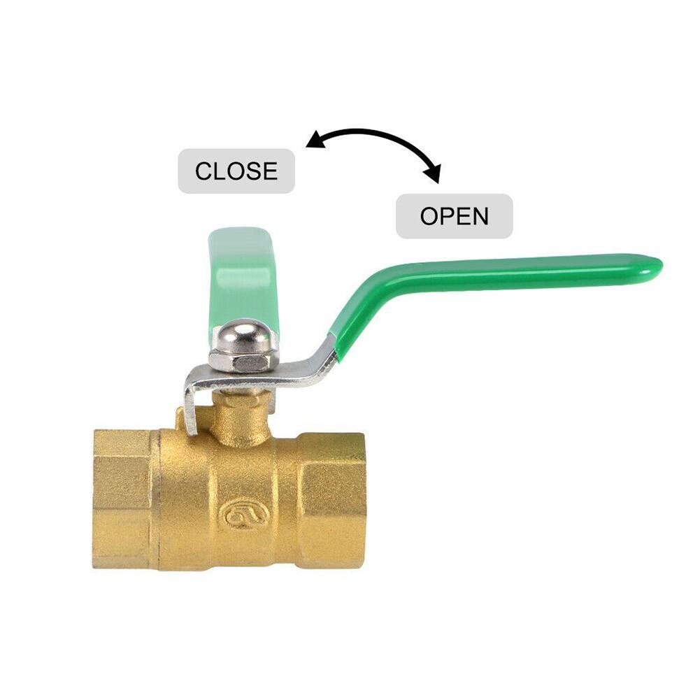 1 Pack Ball Valve 25mm Hose Hooks Brass Tone/green/silver Tone