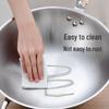 Zijin He's Stainless Steel Flat Bottom Wok with Standable Glass Lid