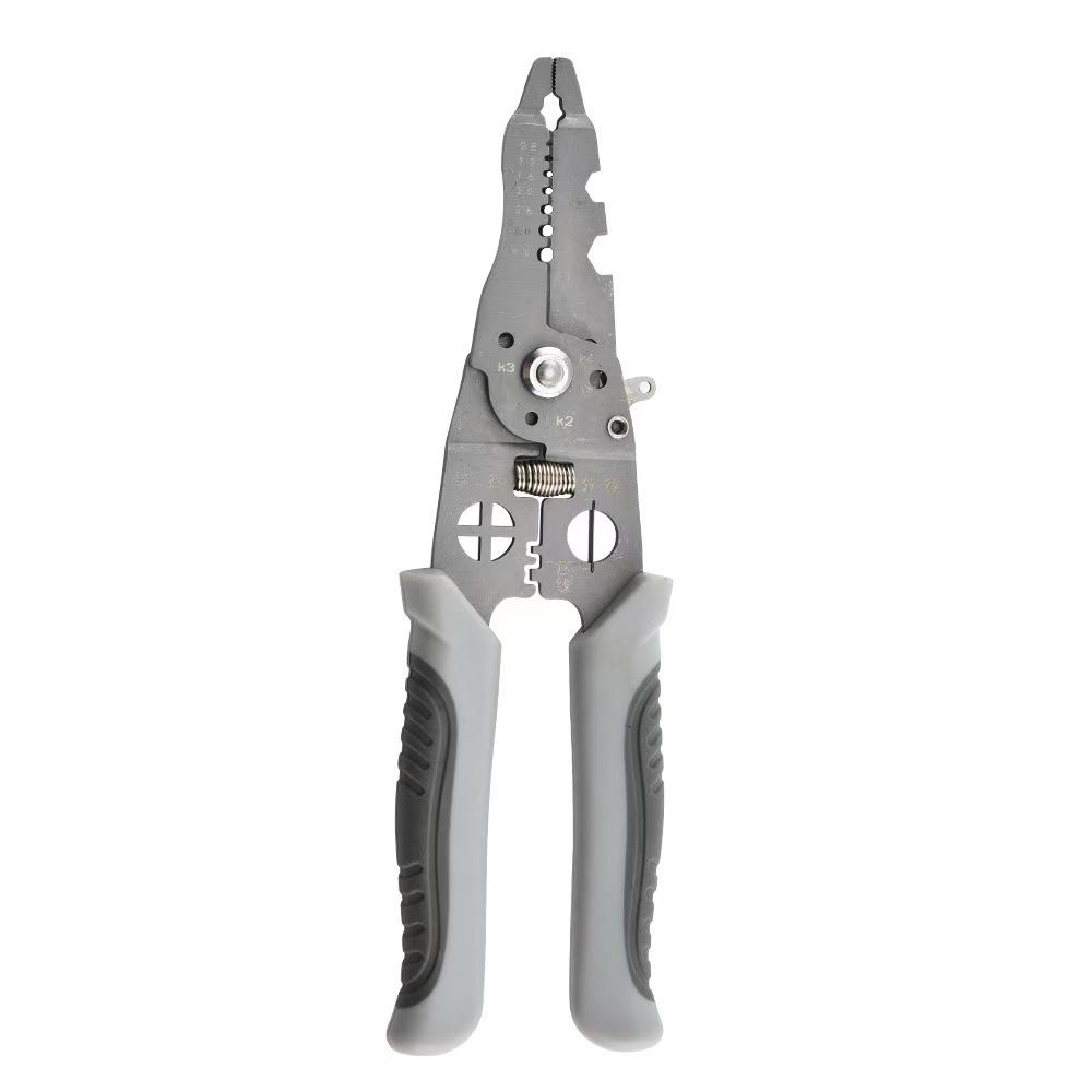 Multifunction Wire Stripper: Ideal for Splitting, Skinning, Crimping, Wrapping, and Cutting - Universal Electrician Pliers.