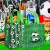 5Pcs Soccer Gift Bags Non-Woven Football Shopping Tote Bag Kids Boys Sport Theme Birthday Party Favors for Guests Candy Packing