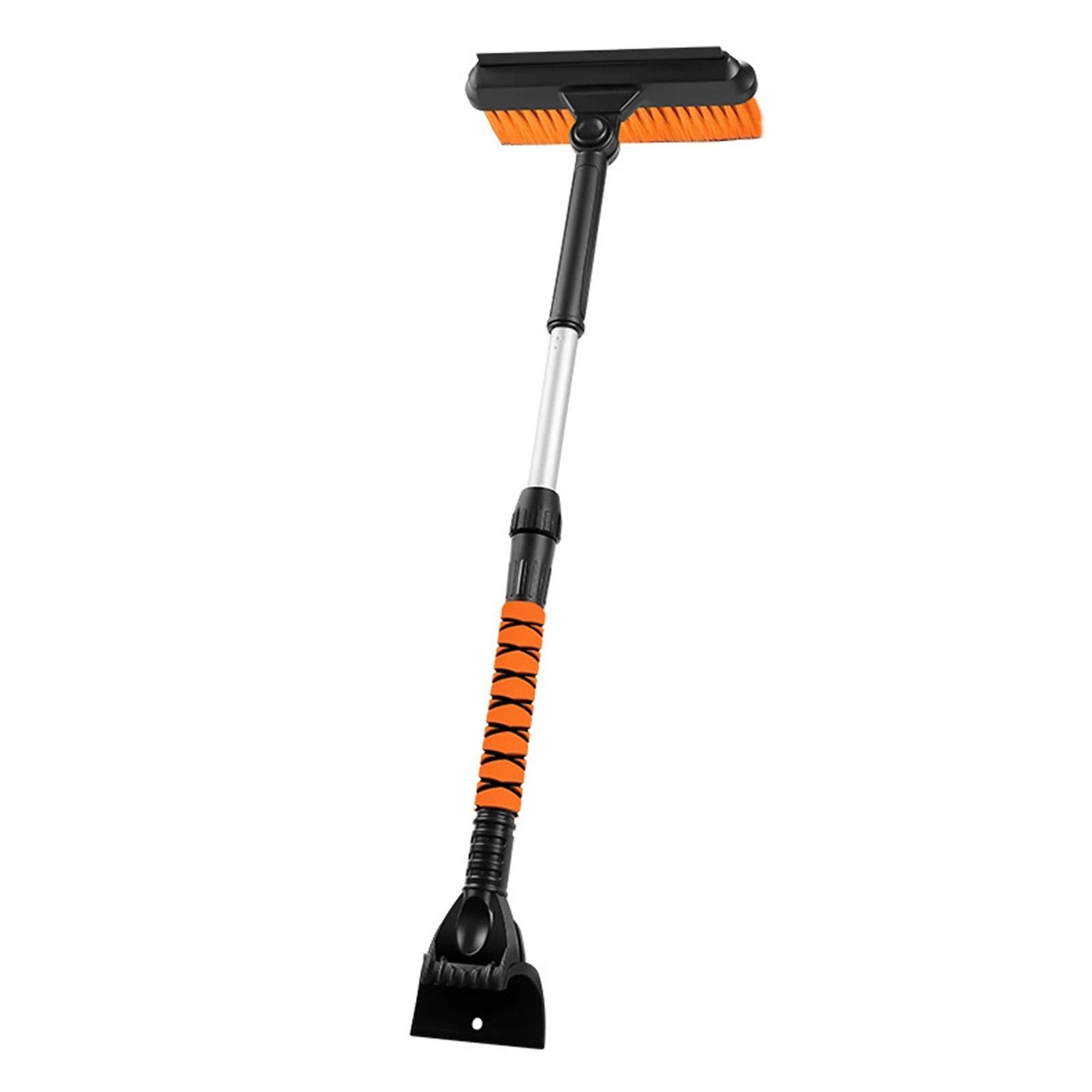 Car Snow Brush Ice Scraper with Foam Grip 2 in 1 Extendable Car   Snow Scraper for Truck SUV Snow Removal