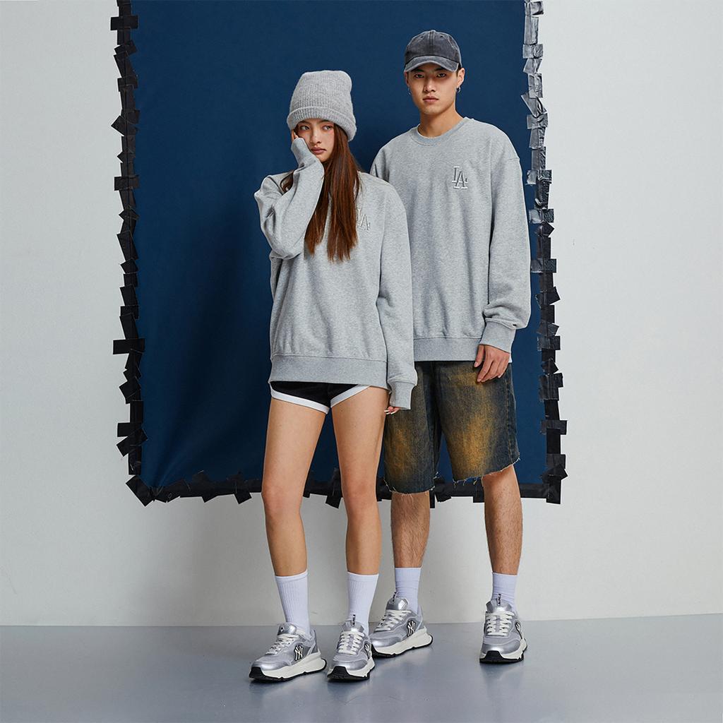 New MLB SS24 Sweatshirt Unisex Gray 3AMTQ0141-07MGS