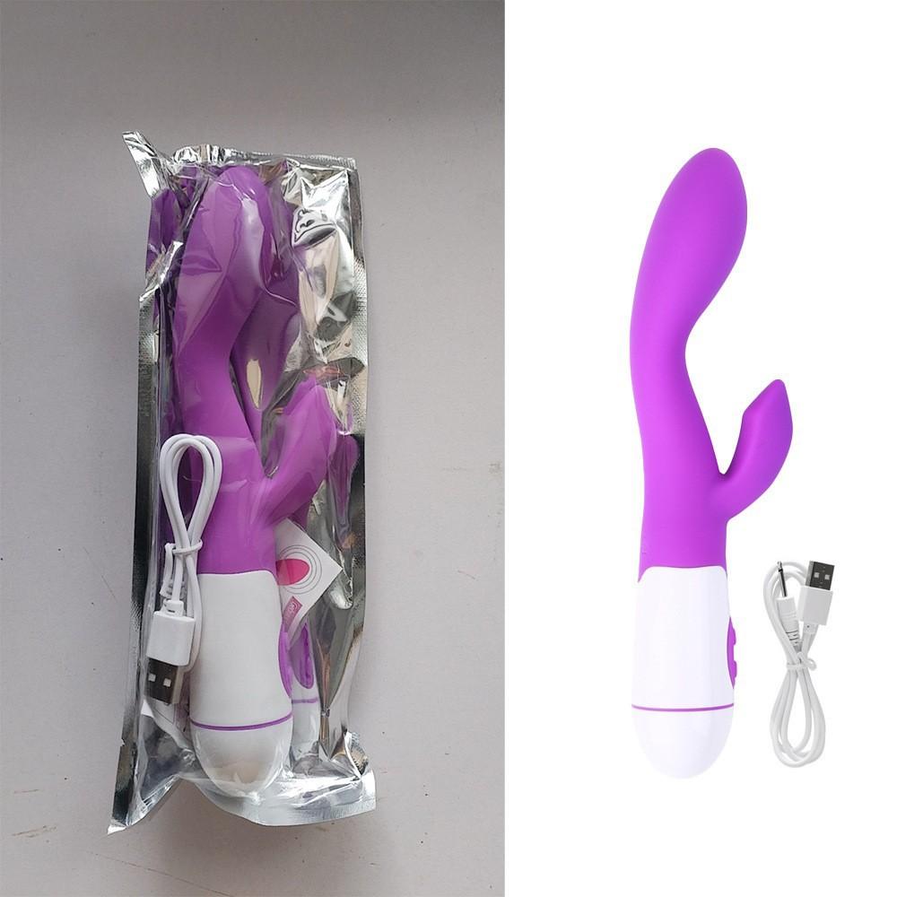 30-Frequency Vibrator Women's Silicone Fashion G-Spot Double Shock AV Stick Handheld Masturbation Massager Adult Sex