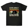 Live Ugly Fake Your Death Angry Opossum Funny Ugly Cat Vintage Men's T-Shirt Unisex T-Shirt
