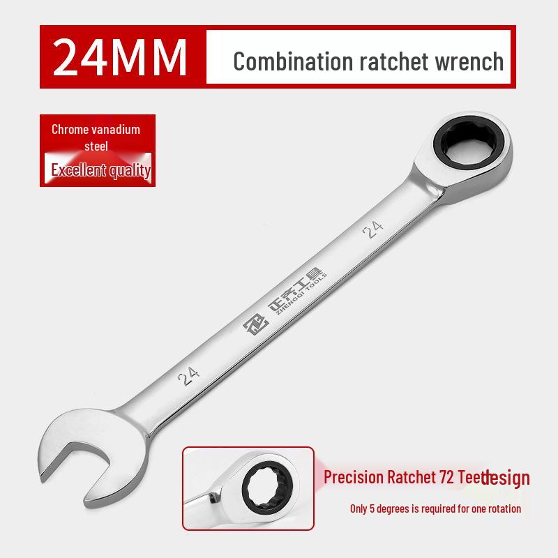 Quick Ratchet Double End Wrench Set 13mm – Full Auto Repair Tool with 10 Wrench Sizes