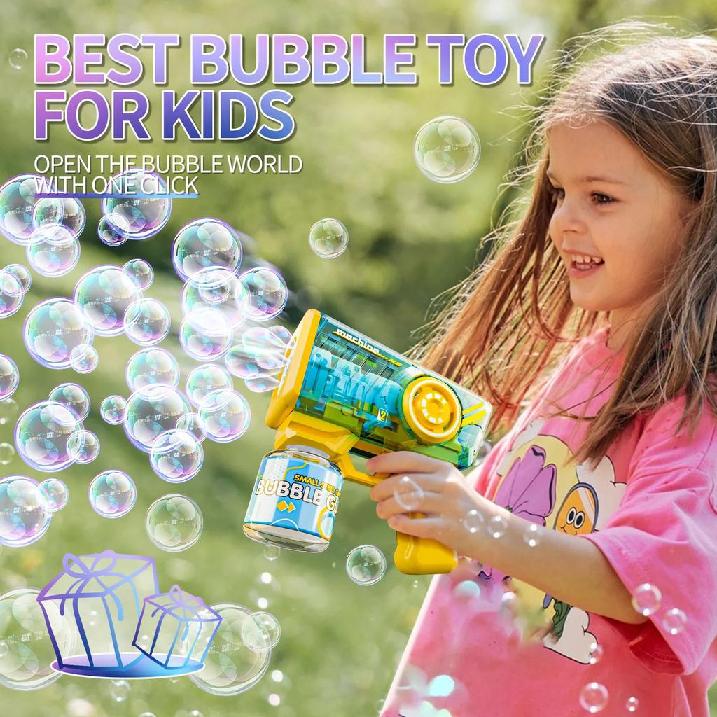 Non-Toxic Baby Bubbles Bubble Gun Handheld Electric Toy Non-Drop Soap Bubble Machine Wand Toy Outdoor Kids Toys Children'S Day Gift Kids