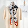 New printed twill square scarves: versatile scarves for travel and the workplace, including professional neckerchiefs