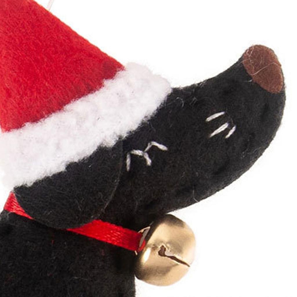 Festive Cartoon Dog Christmas Ornament for Kids Safe Holiday Home Decoration Lightweight Pet Friendly Hanging Accessory