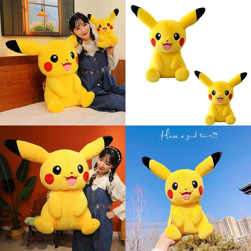 Large Yellow Pikachu Plush Toy Soft And Cuddly Stuffed Animal For Kids Ideal Birthday Gift
