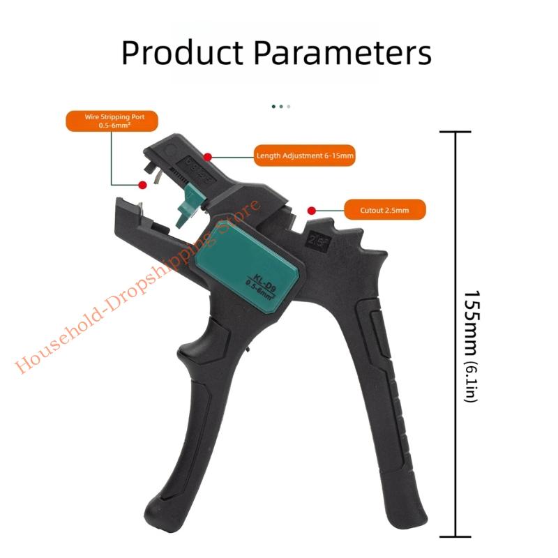 Multifunctional Tool Combining Stripping Crimping and Cutting Duckbill Ergonomic Handle Safety Lock Iron Alloy Constructio