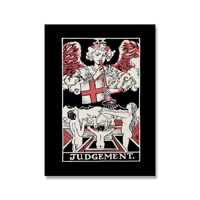 

Скандинавские абстрактные влюбленные Таро, настенная художественная картина, холст, картина, Королева Солнца, жрица, принты плакатов, принты для гостиной, домашний декор 21cm×30cm NoFrame