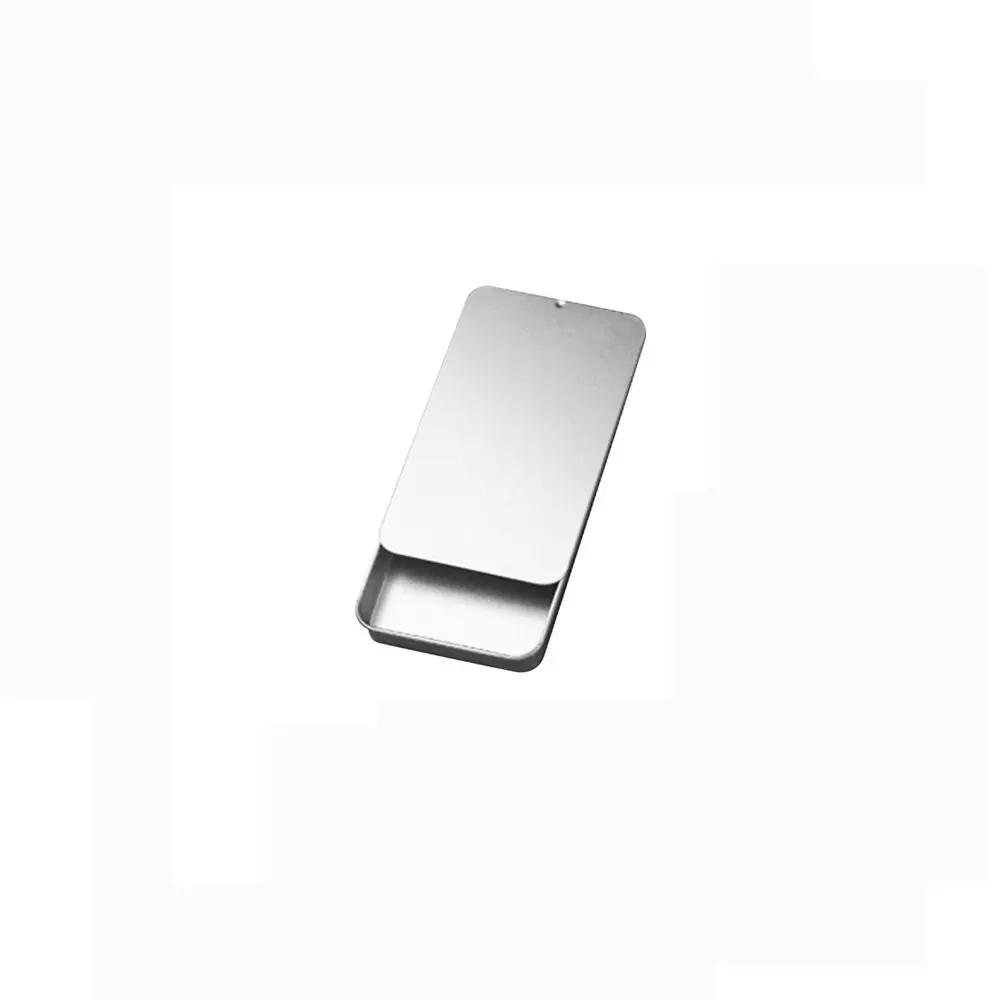 1Pcs Push Tin Plate Mini Metal Storage Box Travel Small Finishing Box Dust-proof Rectangular Candy Packaging Iron Box Pill Cases