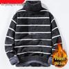Men's Thick Velvet Chenille High Neck Sweater - Trendy, Loose Fit, Warm Solid Color Knit for Autumn/Winter