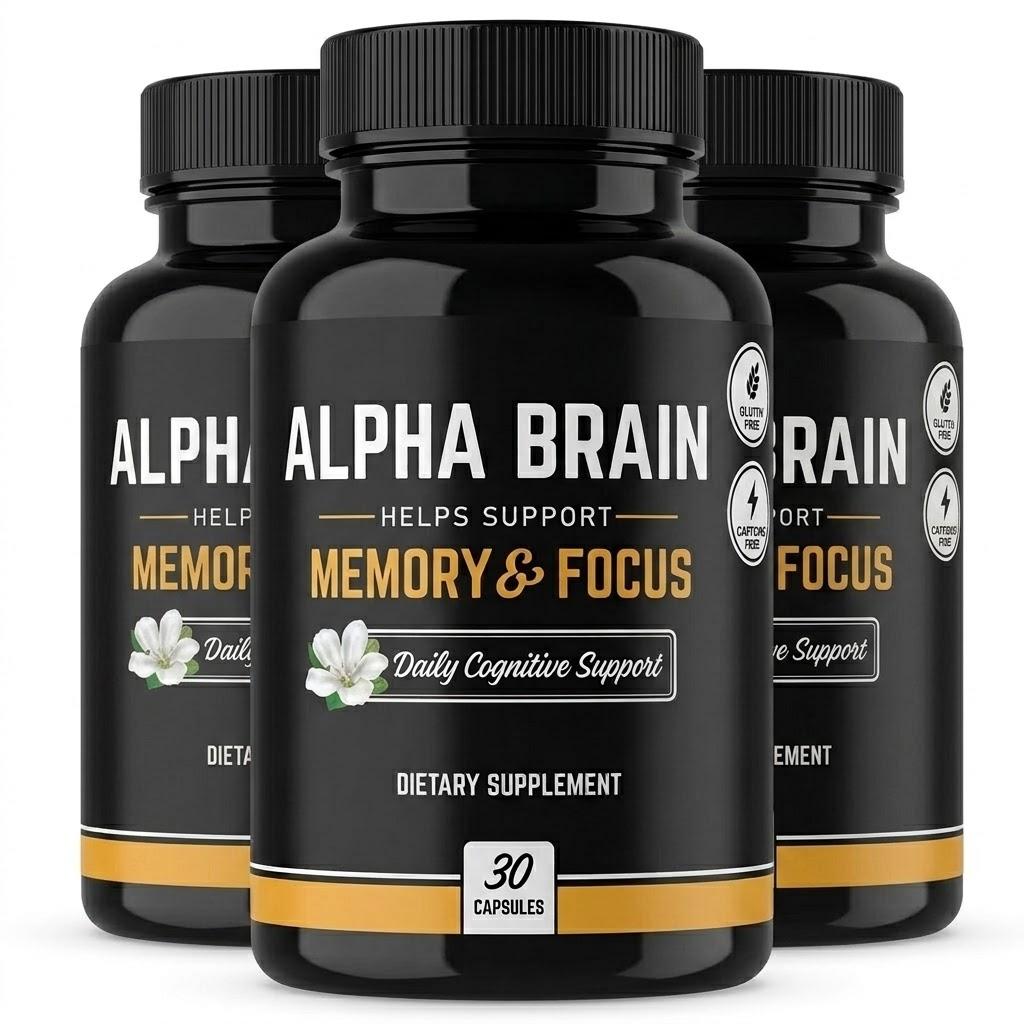 Alpha Brain Nootropika-Kapseln – Gedächtnis, Fokus & Kognitive Unterstützung (30 Karat)