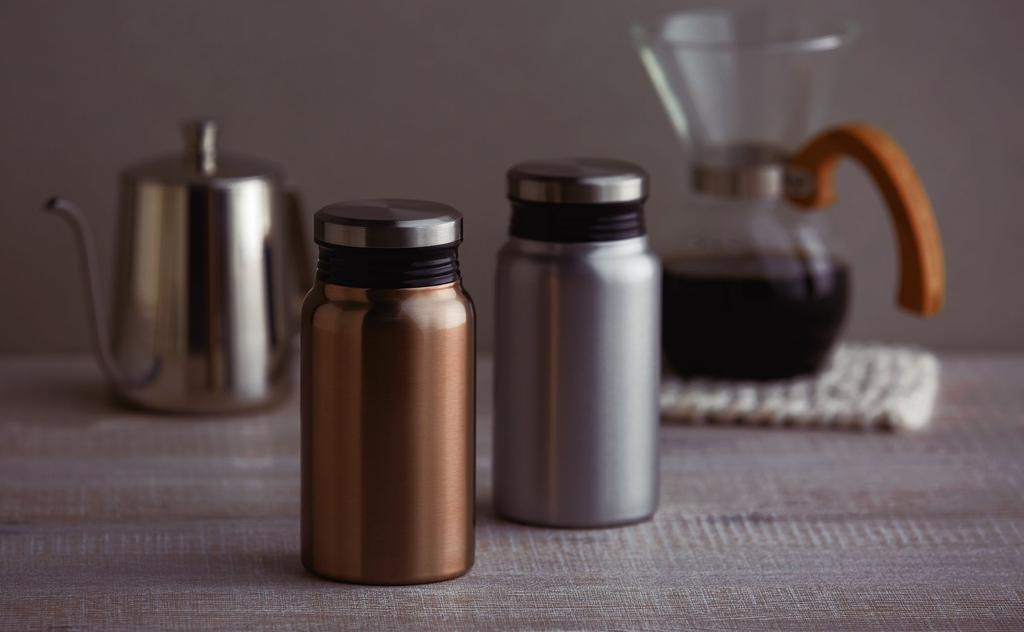 Maebata Luxe Pair Thermos Bottles 400ml 51619 (Silver & Bronze)