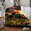 Minecraft Sunset Adventure Blanket Soft Throw Blanket For Home Bedroom Bed Sofa Travel Office Solid Christmas Blanket