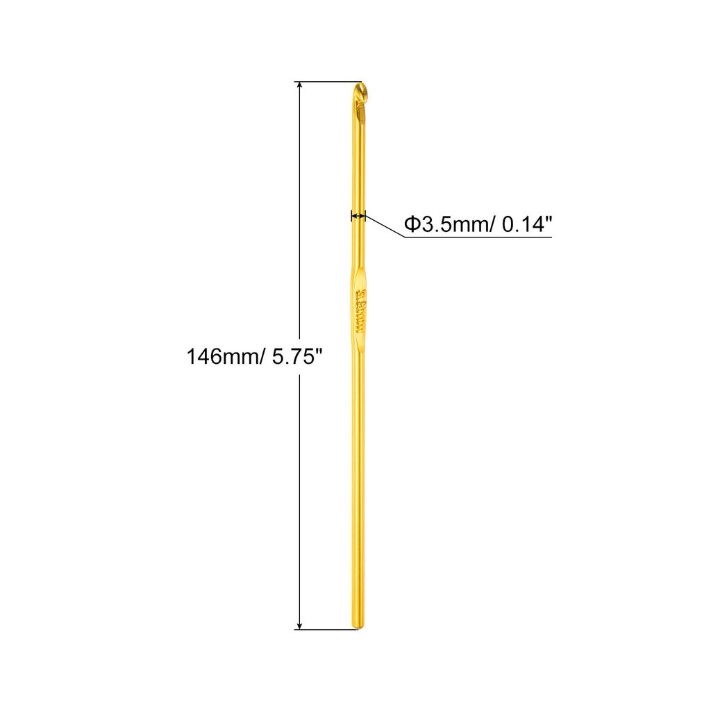 10pcs Aluminum Crochet Hook 2mm-6.5mm Knitting Needles Straight Single Pointed Crochet Hook Setfor DIY Craft Yarn