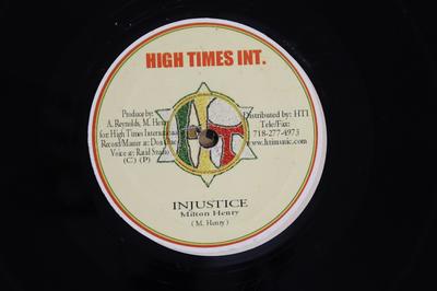 10inch Record MILTON HENRY - Injustice / Let's Get Away None High Times Inte 2004 US Reggae, Ska & Dub Used