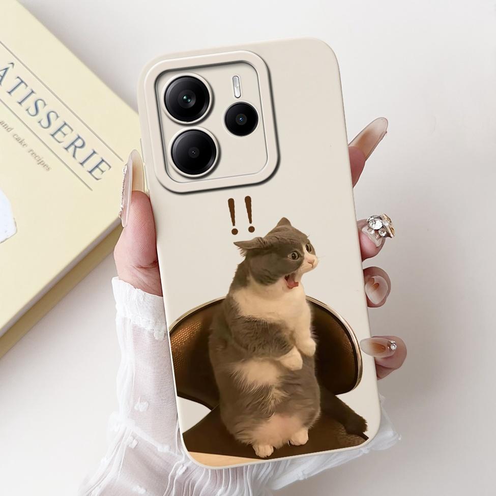 Global For Redmi Note 14 4G Case Cover Silicone Cute Kawaii Fashion Butterfly Flowers Love Painted Casing 24117RN76O 24117RN76G Note 14 4G Global