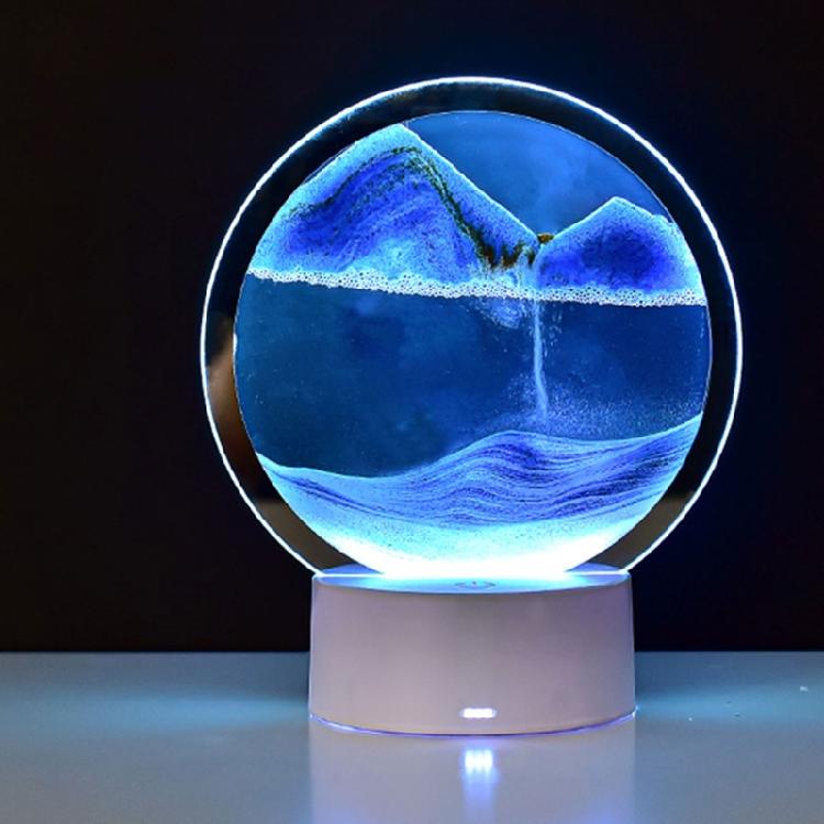 DynamicSand Lamp, Captivating Desk Decor, USB/Battery Operated Sand Art Lamp