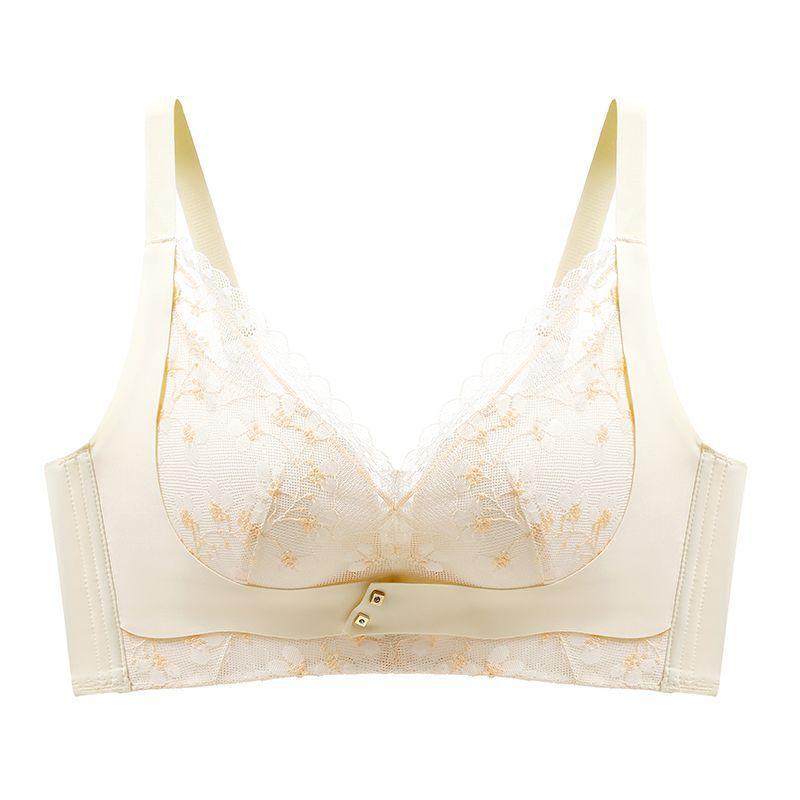 Lingerie Women's Sexy Large-sized Bra Lace Gathering Bra Top Support Adjustable Bra