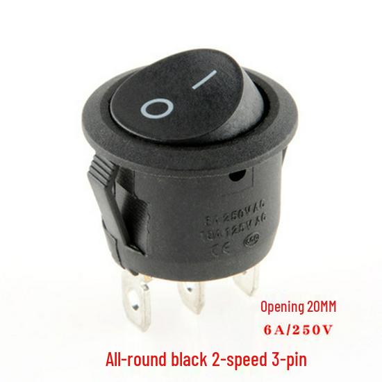 KCD1 Тумблер: Круглий, Підсвічений, 2/3/4-контактний, 2/3-позиційний, 6A 250V, Отвір 20 мм.