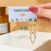 Exaggerated Shape Earrings 6-Piece Set Premium Geometric Light Luxury Earrings Earstuds Earrings Combination Jewelry Gift