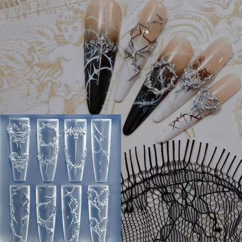 Gâteau Crème Jupe Nœud Ruban Moule Acrylique 3D Décorations Nail Art Design DIY Moule en Silicone Nail Art Modèle Pour Charms Ongles