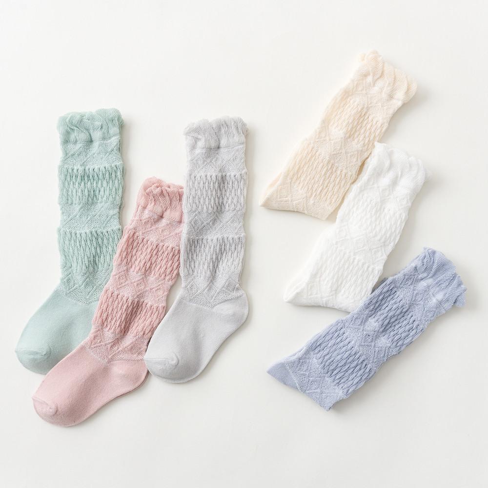 0 To 2 Yrs Baby Girls Boys Knee High Socks Toddler Warm Cotton Stockings Breathable Mesh Long Socks For Newborn Infant