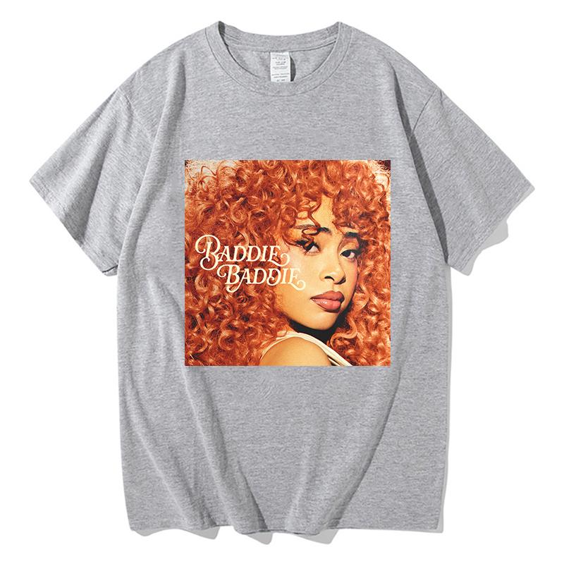 Ice Spice Baddie Baddie Mode T-Shirt Baumwolle Kurzarm Lässig Unisex Streetwear Unisex/Damen T-Shirts Druck Reine Baumwolle Kleidung