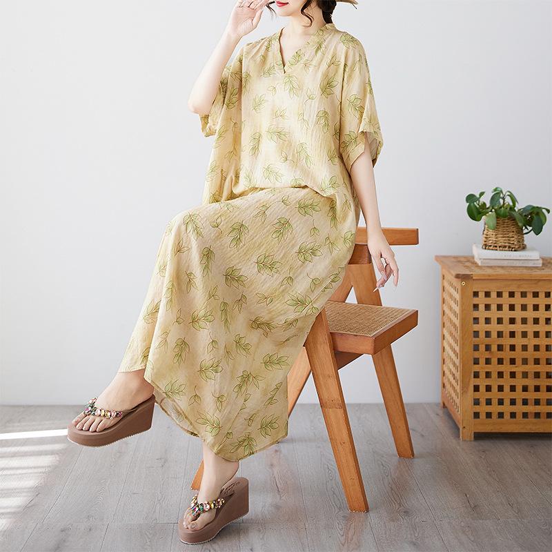 Chic Bohemian V-Neck Plus Size Women s Robe - European & American Style Plus Size