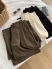 Women's High Waist Wide Leg Suit Pants: Spring/Summer Loose Fit, Straight Cut, Floor-Length Trousers
