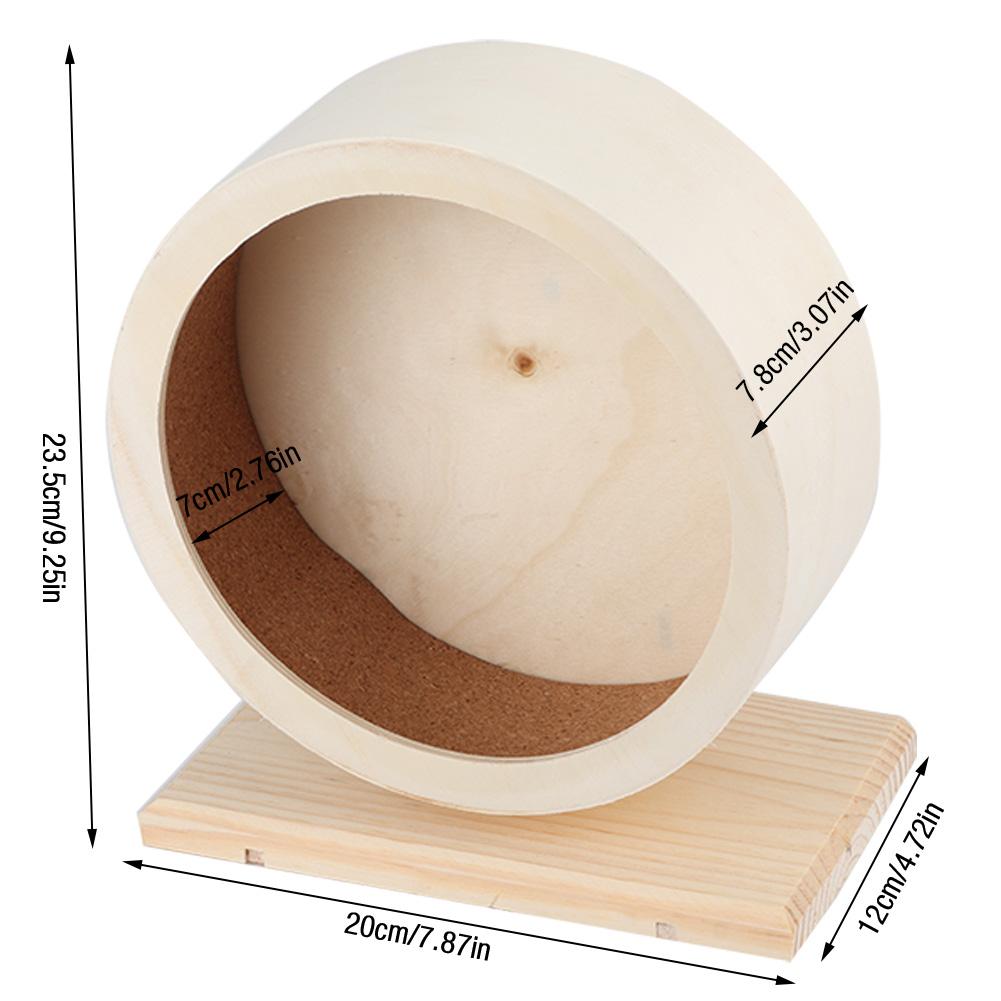 Hamster Kleintiere Holzhaus Lustiges Rad Laufen Ruhe Spielen Übung Spielzeug(S)