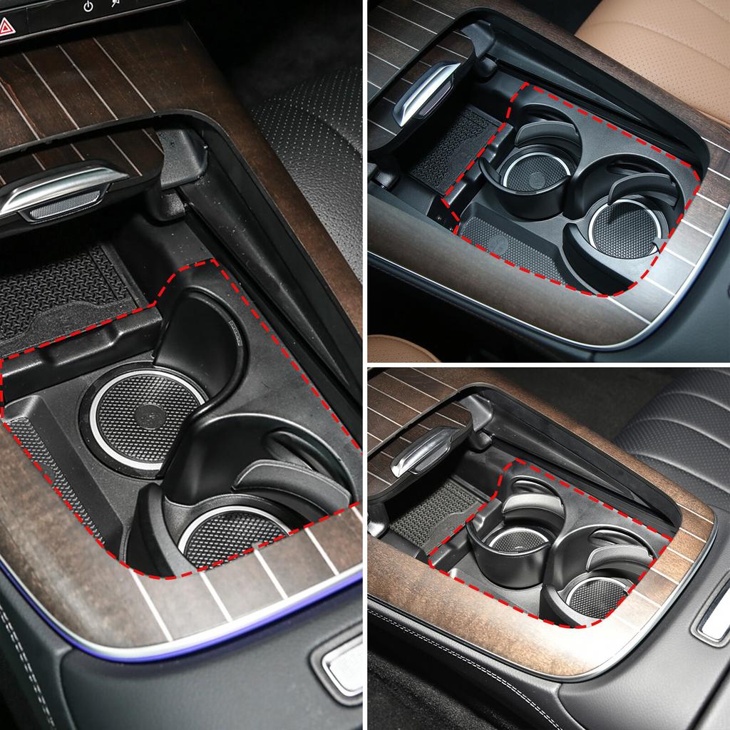 Car Center Water Cup Holder Pad Storage For MercedesBenz E-Class W214 2024+