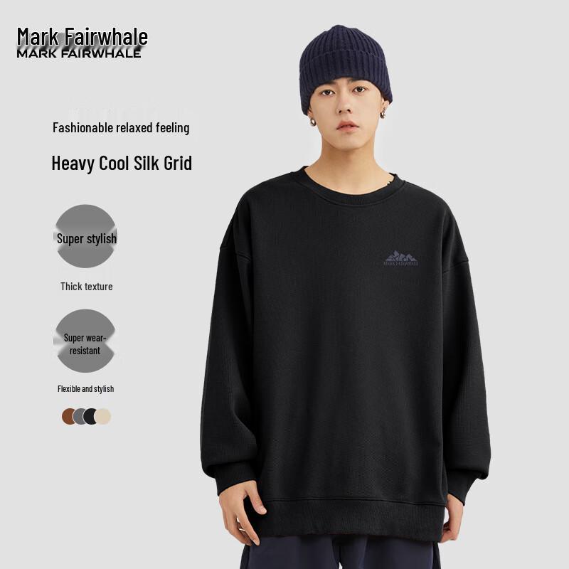 

Mark Fairwhale Men s Cool Grid Round Neck Pullover Sweatshirt 2XL