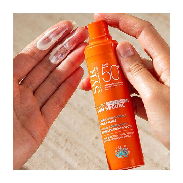 SVR Sun Secure Fluide Photo-age SPF50+ Protection Solaire Anti-Âge Quotidienne 40ML