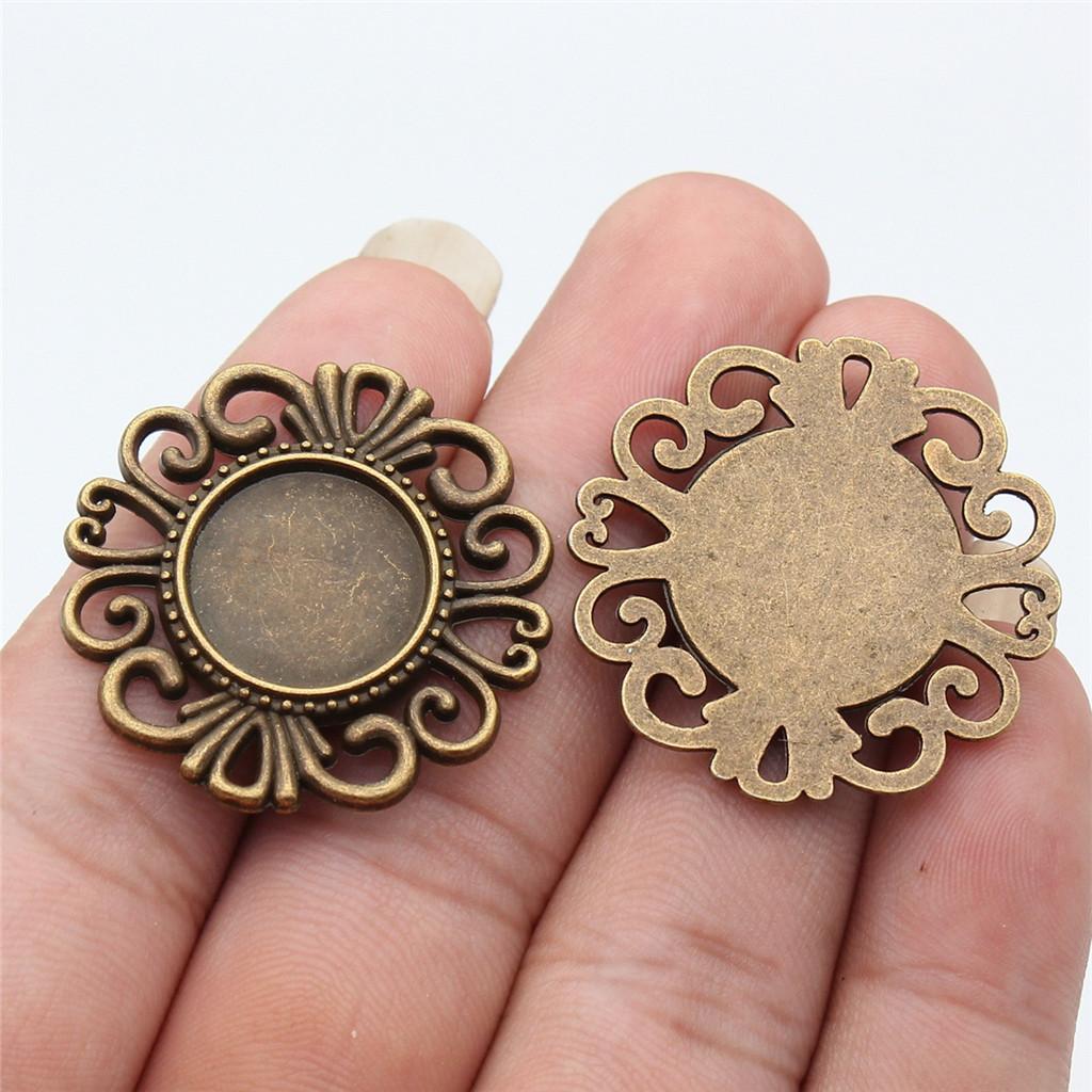Accessories Parts Fit Round 16Mm Glass Cabochon Base Setting Tray Minimalist Jewelry Components QA017