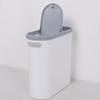 10L Press Can-Type Bathroom Trash Can - Space-Saving Gap Design, Sleek Garbage Bin with Lid - Essential Home Cleaning Tool