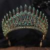 Royal Queen Rhinestone Crown Big Diadem CombsTiara Crowns for Women Bridal Wedding Party Crown Hair Dress Jewelry Accessories